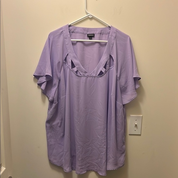 TORRID Purple Women's cutout blouse size 3 - Picture 1 of 7